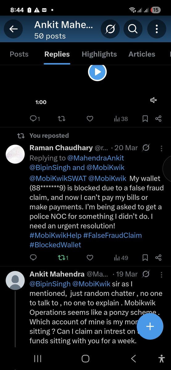 MahendraAnkit's tweet photo. @ramancgr @MobiKwikSWAT @MobiKwik @DelhiPolice 
Hi Raman , what was the outcome of your case ? This is the modus operandi of mobikwik . Frauding unsuspecting customers.  How does the money dissappear from mobikwik wallet ? And then you have to goto police station to recover ? https://t.co/MMPlECvWi6