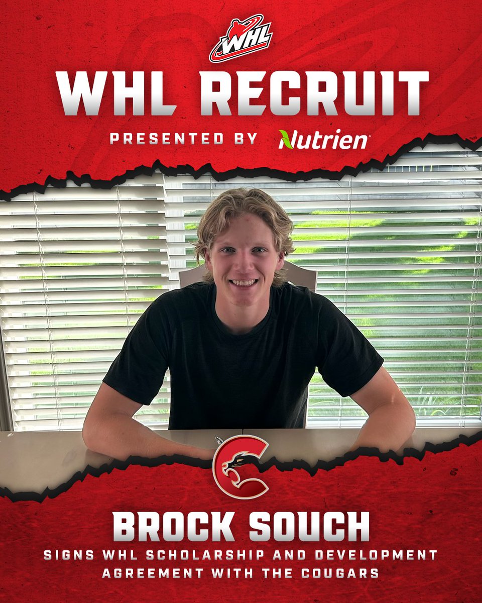 WHL Prospects Central (@whlprospects) on Twitter photo The <a href="/PGCougars/">Prince George Cougars</a> announced they signed 2006-born forward Brock Souch, yesterday.
Souch, a fifth-round selection in the 2021 WHL Prospects, is the younger brother to #WHLAlumni and 2022 WHL Champion, Carter Souch!
📝 | tinyurl.com/3tveapnx The <a href="/PGCougars/">Prince George Cougars</a> announced they signed 2006-born forward Brock Souch, yesterday.
Souch, a fifth-round selection in the 2021 WHL Prospects, is the younger brother to #WHLAlumni and 2022 WHL Champion, Carter Souch!
📝 | tinyurl.com/3tveapnx