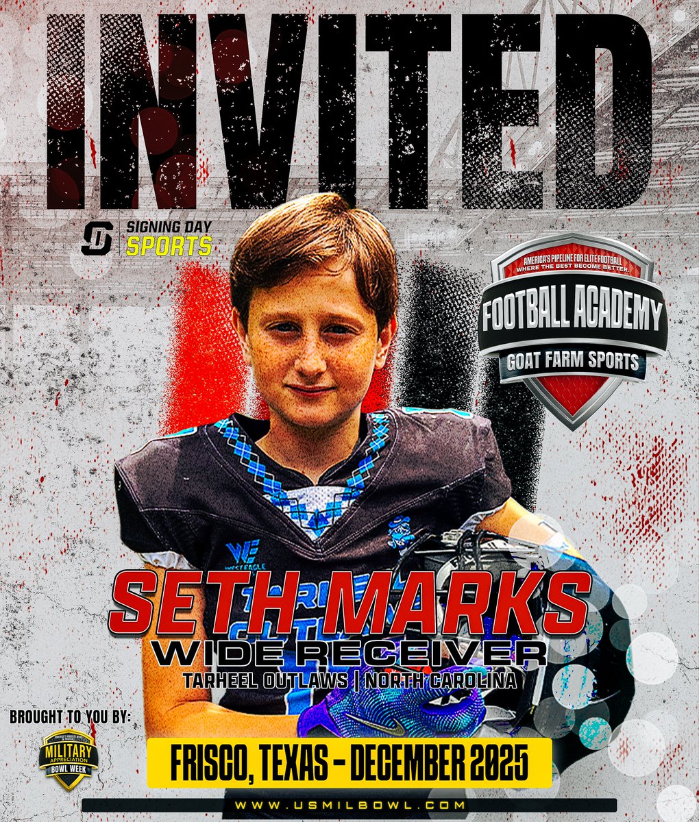 Military Appreciation Bowl Week (@usarmybowl) on Twitter photo DESTINATION: DALLAS, TX.
Seh Marks #WeHaveAJerseyForYou at #TheFootballAcademy this December. Click below for
<a href="/CFootballskills/">Freddie Brown Jr</a> to evaluate your best athletes: forms.gle/RddZQigKEhEhPE… DESTINATION: DALLAS, TX.
Seh Marks #WeHaveAJerseyForYou at #TheFootballAcademy this December. Click below for
<a href="/CFootballskills/">Freddie Brown Jr</a> to evaluate your best athletes: forms.gle/RddZQigKEhEhPE…