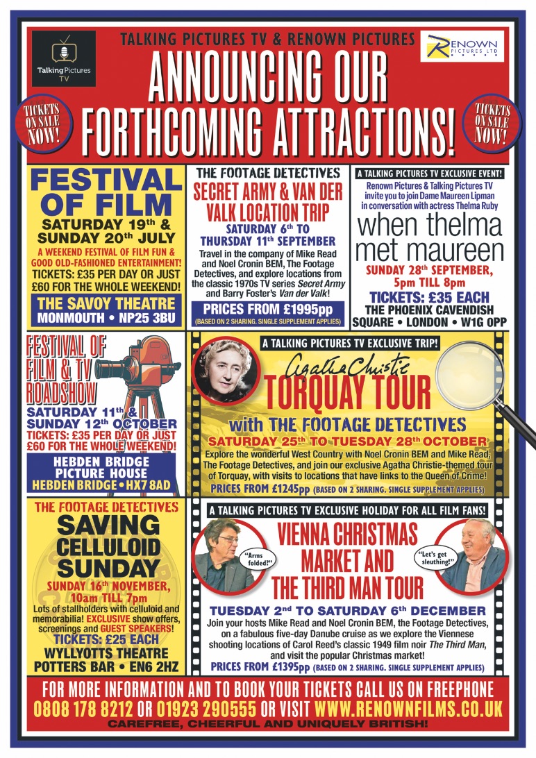 Renown_Pictures's tweet image. Roll Up, Roll Up! Come and join us at one of our live events bursting with nostalgia, classic variety, dazzling stars, rare films, unique themed holidays and all the vintage charm of #TPTV
It would be great to meet so many of you in person. renownfilms.co.uk