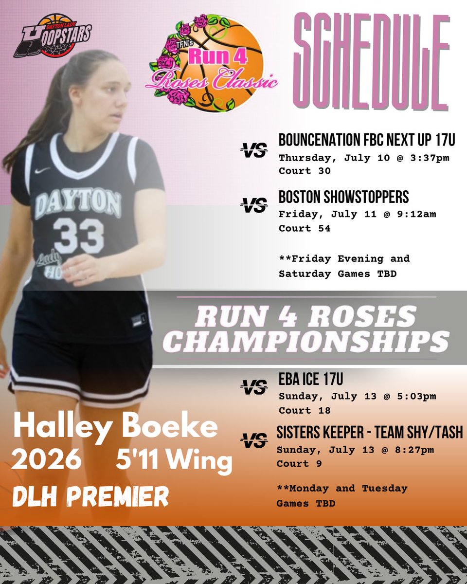 Halley Boeke (@halleyboeke2026) on Twitter photo Excited to be back on the court with my team this week! Come check us out! <a href="/DLHPremier/">DLH Premier</a> <a href="/DLHoopstars/">DAYTON LADY HOOPSTARS</a> Excited to be back on the court with my team this week! Come check us out! <a href="/DLHPremier/">DLH Premier</a> <a href="/DLHoopstars/">DAYTON LADY HOOPSTARS</a>