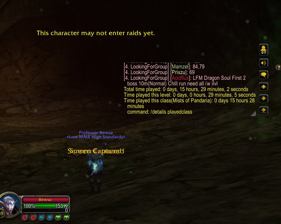 Jokereed's tweet image. Leveled my DK too fast by doing solo dungeons and not i cant enter raids because the game has /played requirement of 24-72hrs before you can start raiding. Anti-bot feature i assume, had no idea about this lol. @wowclassicdevs