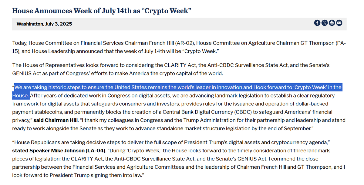 ChadSteingraber's tweet photo. History is about to be made.

Crypto Week --> LAW✅🇺🇸 https://t.co/r6g7RW46T0