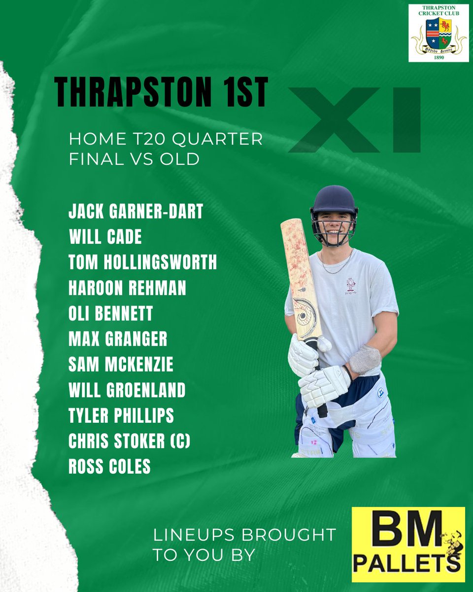 T20 Quarter Final at 18:15 down the lane