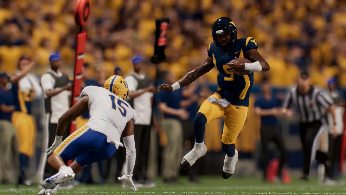 shackalicious's tweet image. HOLD THE ROPE in the 2007-2012 WVU Football uniforms imported to CFB26 from TeamBuilder. Now with rivalries and star players! 🟡🔵⛰️
Username: GOMOUNTS
Title: WVU Mountaineers