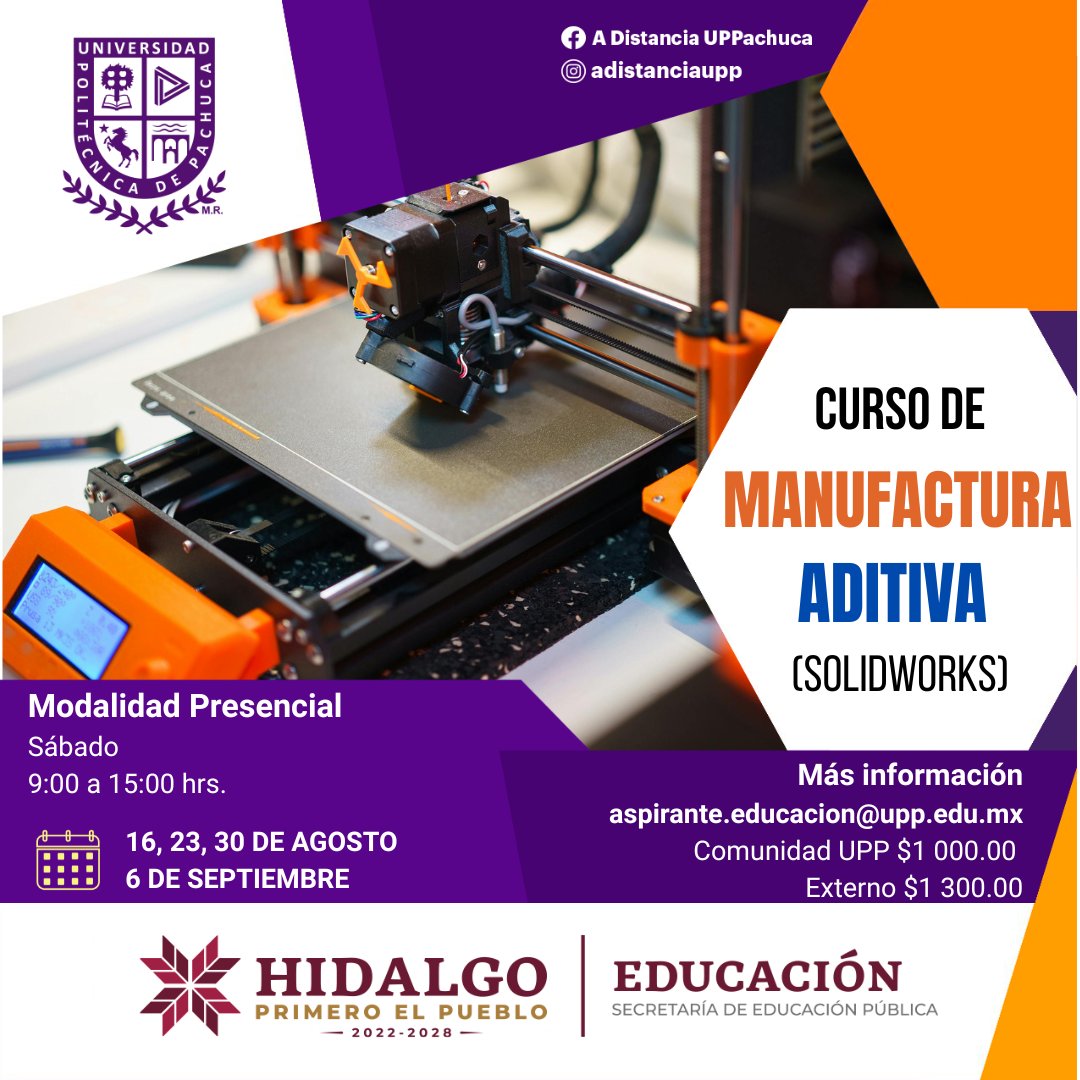 La Universidad Politécnica de Pachuca abre inscripciones para participar en el 𝐂𝐮𝐫𝐬𝐨 𝐝𝐞 𝐌𝐚𝐧𝐮𝐟𝐚𝐜𝐭𝐮𝐫𝐚 𝐀𝐝𝐢𝐭𝐢𝐯𝐚 (𝐒𝐨𝐥𝐢𝐝𝐖𝐨𝐫𝐤𝐬).

𝐌𝐨𝐝𝐚𝐥𝐢𝐝𝐚𝐝 𝐩𝐫𝐞𝐬𝐞𝐧𝐜𝐢𝐚𝐥.

Convocatoria: upp.edu.mx/adistancia/Cur…

#OrgulloUPP