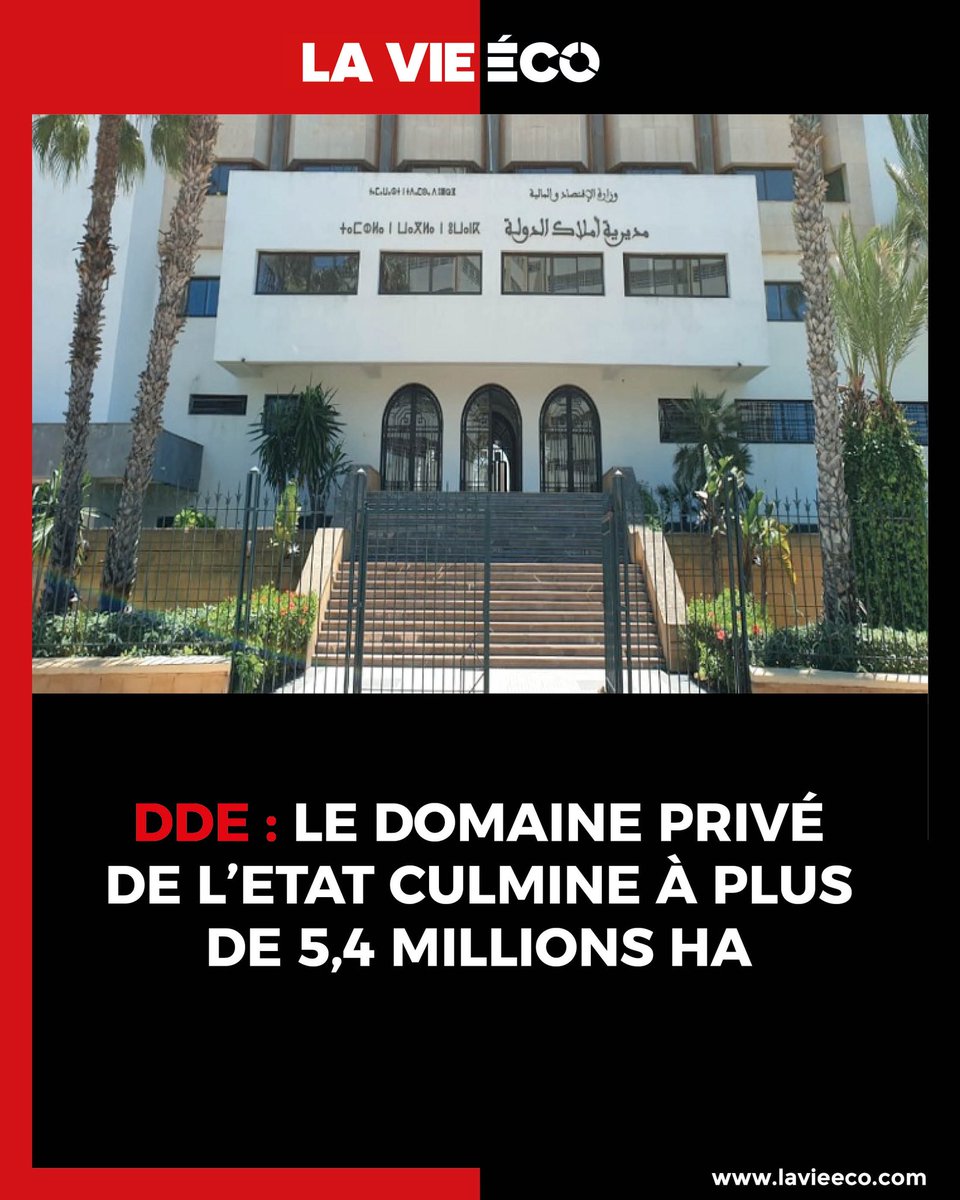 Le Domaine Privé de l’Etat (DPE) a connu une progression notable de près de 30% en 2024, atteignant une superficie totale de 5.471.635 hectares (Ha), selon la Direction des Domaines de l’État (DDE) relevant du ministère de l’Économie et des Finances.

🔗 lavieeco.com/au-royaume/dde…