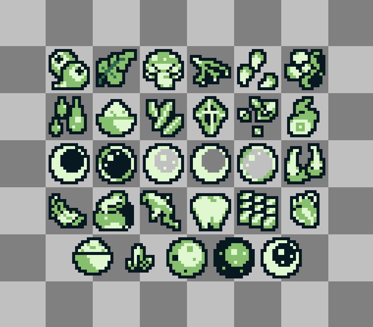danvelasquezart's tweet image. Witchy ingredients #pixelart #gamejam