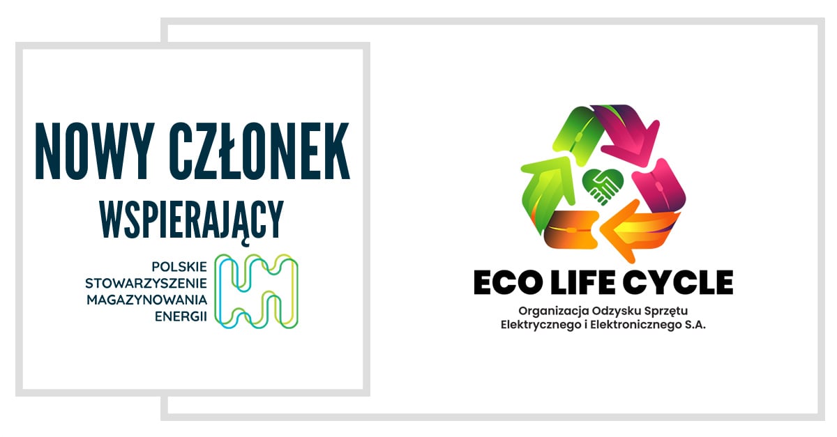 🎉Z radością informujemy, że do grona czlonków <a href="/psmeorg/">Polskie Stowarzyszenie Magazynowania Energii</a> dołączyła firma Eco Life Cycle!
Cieszy nas nawiązanie współpracy z zespołem, który – podobnie jak my – wierzy w zrównoważony rozwój i transformację energetyczną opartą na innowacyjnych rozwiązaniach.
 ecolifecycle.eu