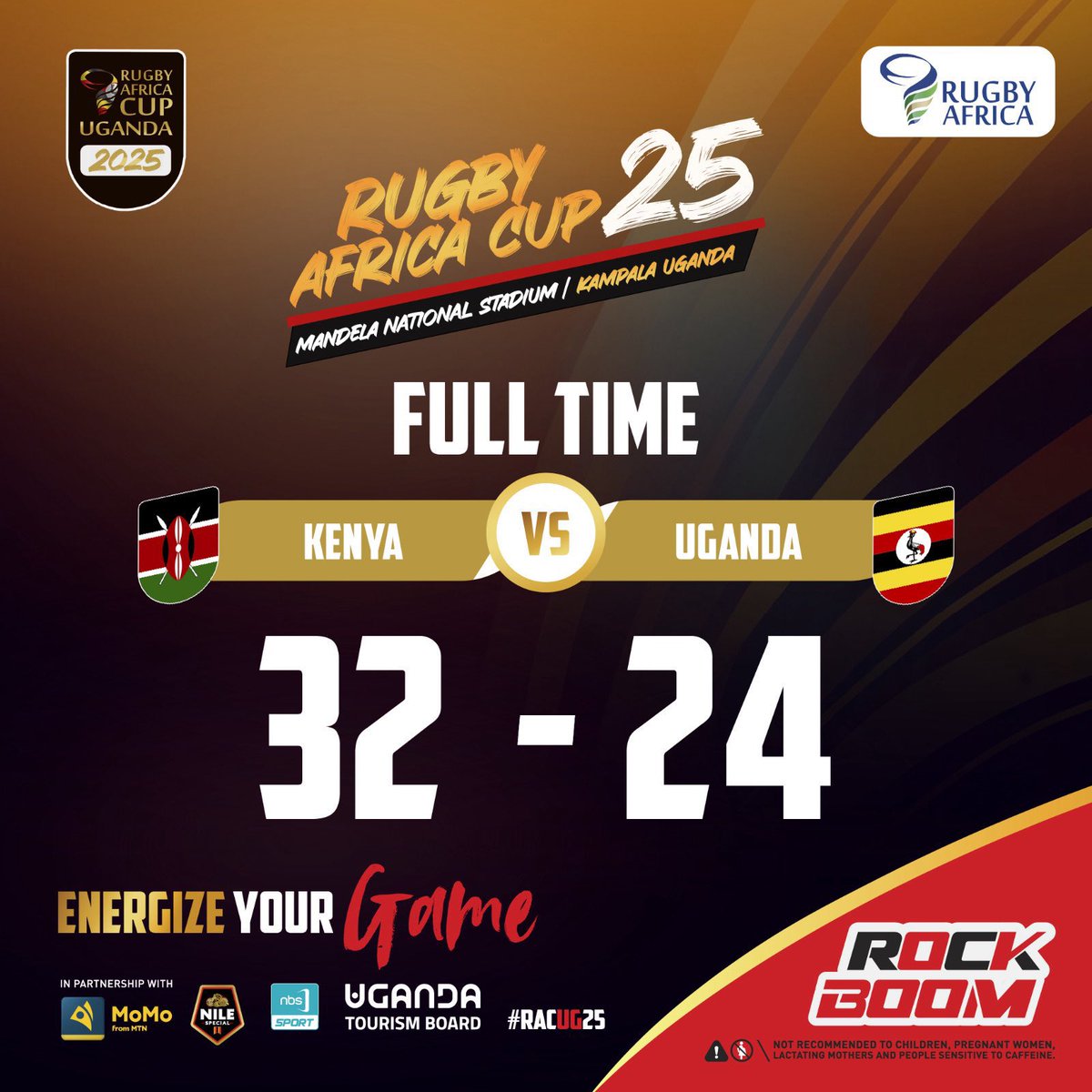 YekoyadaUG's tweet photo. 🥺Tough start for the #RugbyCranes 🇺🇬 in the Rugby Africa Cup, losing 32-24 to #KenyaSimba 🇰🇪
Hard luck, our gallant heroes, you fought with your hearts, but Kenya had the edge.🤝
To the fans, you have been fantastic today. 🤩🔥💪🍺 
#RACUG25
#FeelTheAfricanSpirit 
#RockboomRugby https://t.co/GppjGVcw9K
