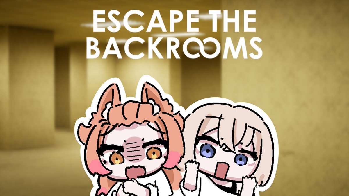 ✨[Stream Announcement]✨

Two questionably intelligent gamer's who are bad with horror scream, cry, shit, frow up !!!

Escape The Backrooms! with <a href="/RunaBlackwood/">Runa Blackwood</a> 

3:30 CDT/ 4:30 CDT
