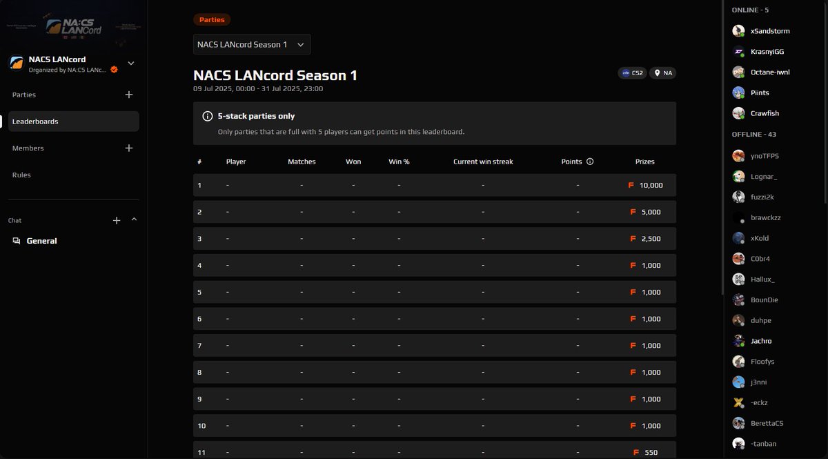 NACS LANcord (@nacslancord) on Twitter photo We wanted to reward NA players for pugging with their new LAN teammates so we partnered with <a href="/FACEITcs/">FACEIT CS2</a> to bring you the NACS LANcord FACEIT Club!!!!! Play normal faceit free pugs either your 5 queue and earn faceit points 🤑 join the discord and go to the faceit club channel to We wanted to reward NA players for pugging with their new LAN teammates so we partnered with <a href="/FACEITcs/">FACEIT CS2</a> to bring you the NACS LANcord FACEIT Club!!!!! Play normal faceit free pugs either your 5 queue and earn faceit points 🤑 join the discord and go to the faceit club channel to