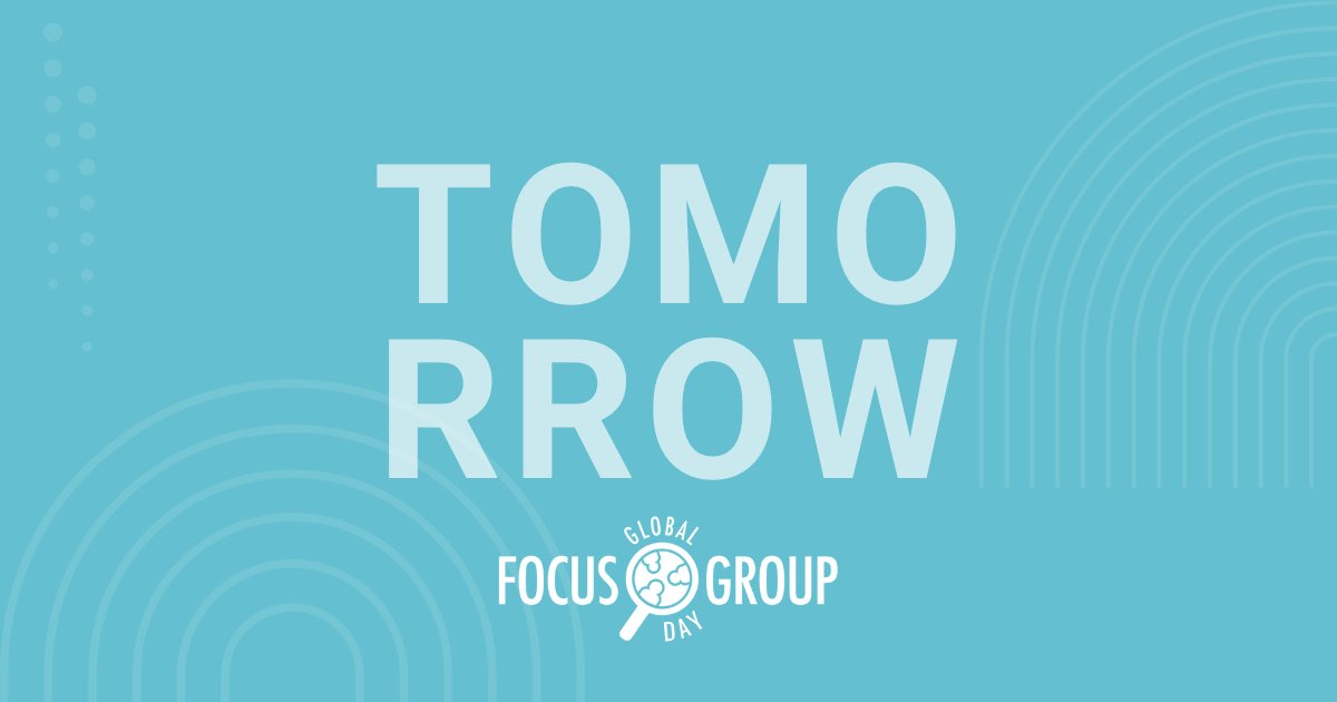 Global Focus Group Day is TOMORROW. The celebration begins bright and early – so tonight’s the night to finalize your post, inflate your balloons, or double-check your supply of Peanut M&amp;Ms (optional, but highly recommended).

#GlobalFocusGroupDay #FaceToFaceMRX #Insights #mrx