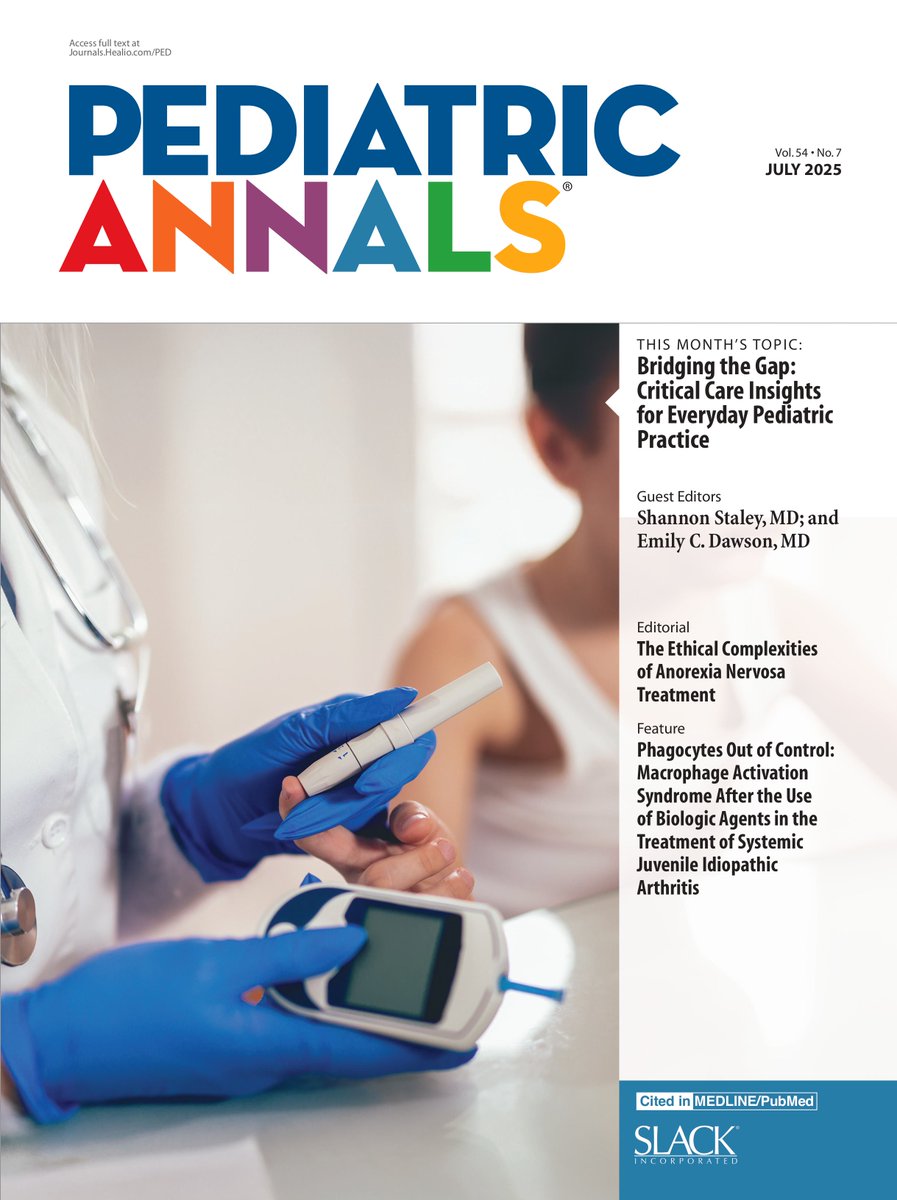 The July issue for Pediatric Annals is here! This month's topic: Bridging the Gap: Critical Care Insights for Everyday Pediatric Practice 

 Read it now: tinyurl.com/5n7xj47w

#pediatrics #pediatricpractice