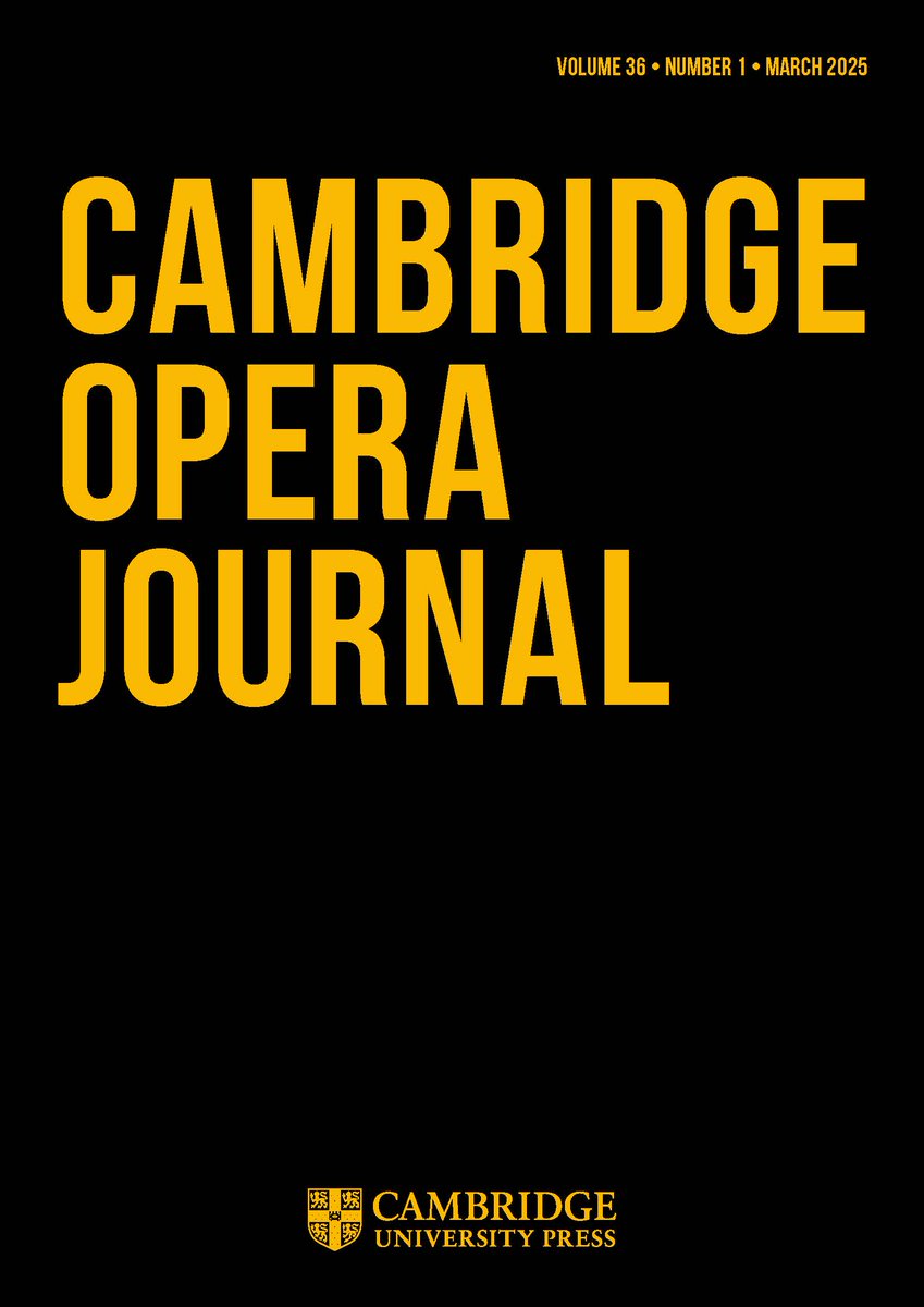 Exciting updates from Cambridge Opera Journal at Tosc@Cambridge Conference, 7–10 July! Explore the latest issue &amp; open access collection at cup.org/3Ijm7jH. Visit cup.org/4nE5XBQ for more info. Check out the prize details at cup.org/3GcGwGM. 
#OperaJournal