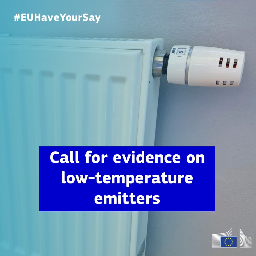 📢 #EUHaveYourSay on a possible #EUEnergyLabel for low temperature emitters – a type of radiator that can make heat pumps much more efficient.

The call for evidence is open until 29 July.

Share your feedback 👉 europa.eu/!qRXNq6