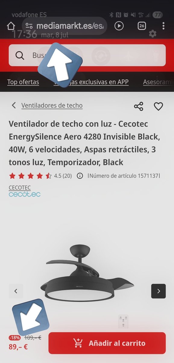 jose84b's tweet photo. @MediaMarkt_es Vaya... y hoy que se acaba el día sin iva otra vez a 89€..... jajajajajajajaj menudos jetas y encima defendiendo algo, quedando mas inútiles aún.... https://t.co/beCCbatv7l