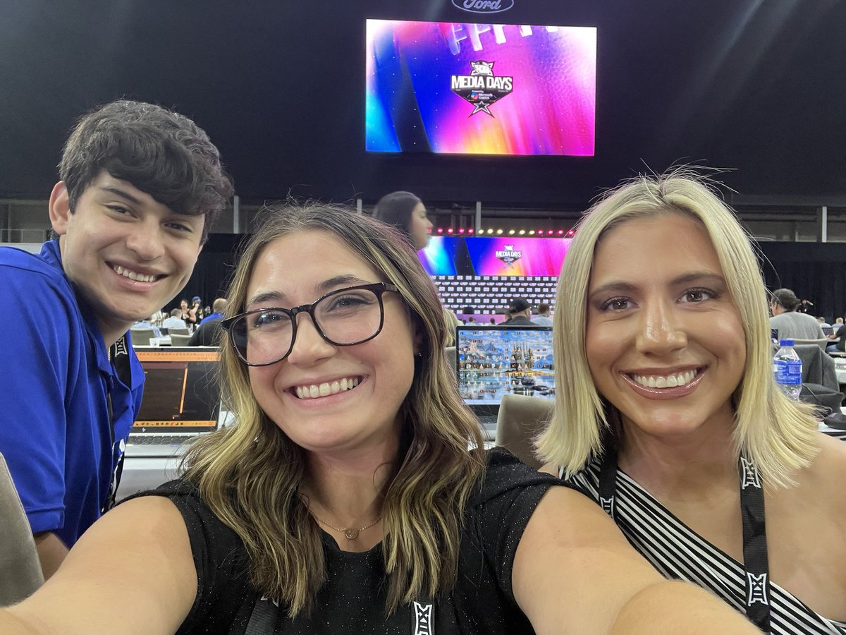 syd (@sydney_wicker) on Twitter photo Big 12 Media Days means we are closer to kick off! Your <a href="/KCENSports/">KCEN Sports</a> team is here to cover it all! 🏈
<a href="/6NewsCTX/">KCENNews</a> <a href="/MadisonTPalumbo/">Madison Palumbo</a> <a href="/ethan_z_love/">Ethan Love</a> Big 12 Media Days means we are closer to kick off! Your <a href="/KCENSports/">KCEN Sports</a> team is here to cover it all! 🏈
<a href="/6NewsCTX/">KCENNews</a> <a href="/MadisonTPalumbo/">Madison Palumbo</a> <a href="/ethan_z_love/">Ethan Love</a>
