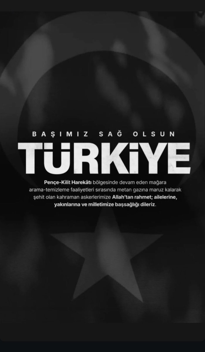 Pençe Kilit harekatı bölgesinde görevleri başında şehadete yürüyen kahramanlarımızı rahmetle anıyor, Kederli aileleri ve Türk milletine baş sağlığı diliyoruz.