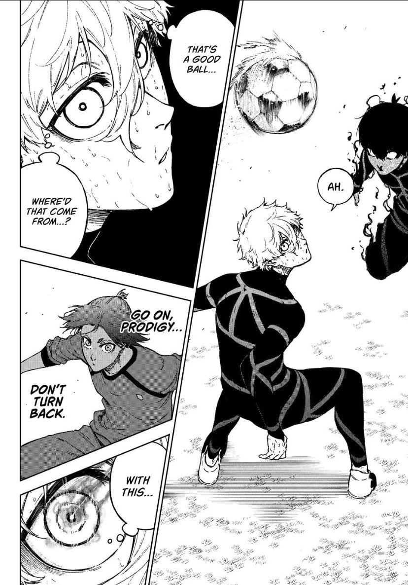 Reo: *literally yelling the panel before*

Nagi: wow a good ball 🥺 for me? 🥺🥺 where’d it come from??? 🥺🥺🥺