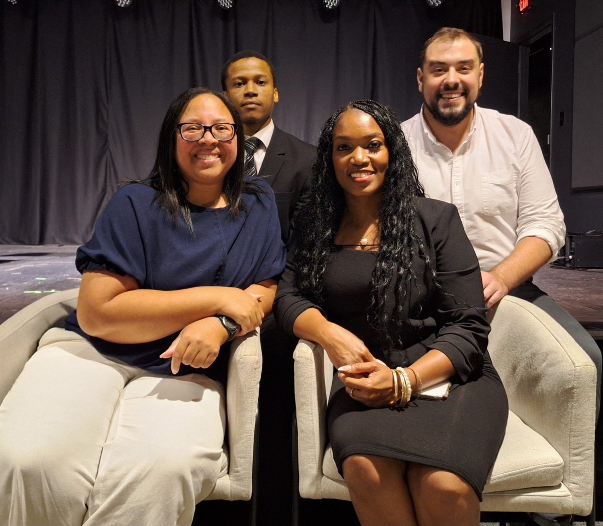 BarnettWright's tweet image. T. Marie King, left, the uber-talented #Birmingham creative, introduces a new play that imagines a conversation between MLK Jr. and a prominent Birmingham rabbi during a pivotal moment in the city's Civil Rights history. @BhamTimes
birminghamtimes.com/2025/07/t-mari…