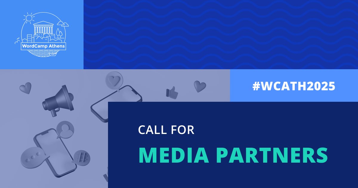 Το WordCamp Athens επιστρέφει και αναζητά χορηγούς επικοινωνίας που θα συμβάλλουν στην ενημέρωση του κόσμου για τις δράσεις του! Δηλώστε το ενδιαφέρον σας ως τις 20/7 ➡️athens.wordcamp.org/2025/sponsor-p… #WCATH #WCATH2025