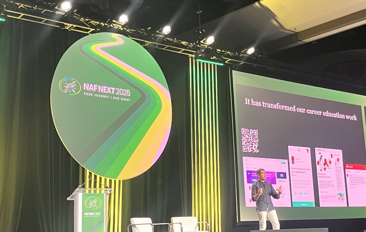 NAF (@nafcareeracads) on Twitter photo Founder and Executive Director of <a href="/CareerVillage/">CareerVillage.org</a>, <a href="/jaredchung/">Jared Chung</a> shares how adopting AI into our work will give us more breadth, depth, and agility. With AI, we can provide learners with a more personalized experience. #NAFNext #AI Founder and Executive Director of <a href="/CareerVillage/">CareerVillage.org</a>, <a href="/jaredchung/">Jared Chung</a> shares how adopting AI into our work will give us more breadth, depth, and agility. With AI, we can provide learners with a more personalized experience. #NAFNext #AI