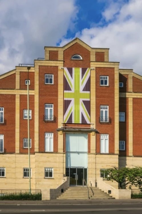 HeidiBachram's tweet image. The @ecotricity HQ in Stroud used to have Britain’s flag on it and now it has the Palestinian one. 

Still think that Israel controls the world?