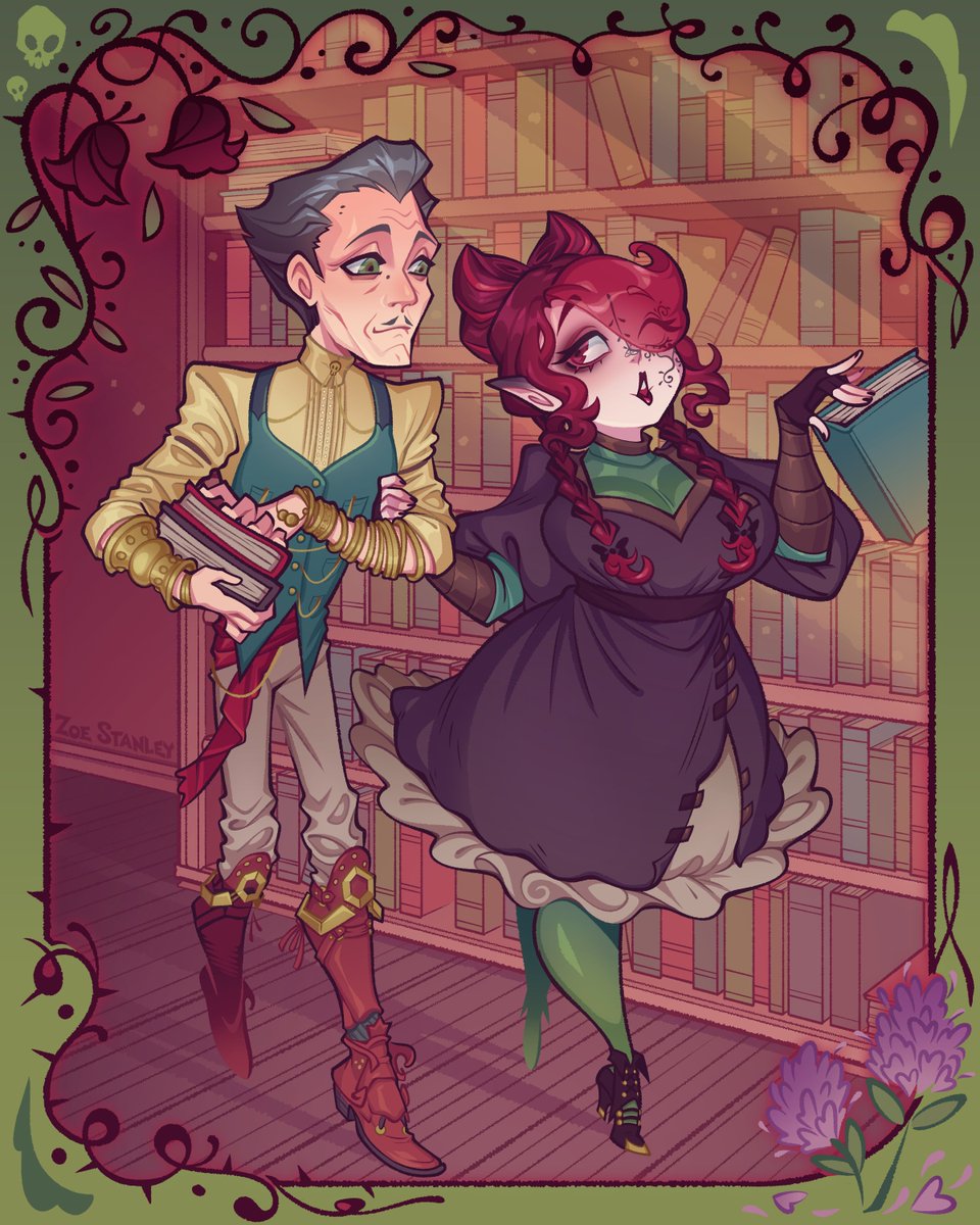 ZoeStanleyArts's tweet image. 📚🥀Emmrich Volkarin & Maxe Ingellvar for @foxyappleart.
#DragonAgeTheVeilguard