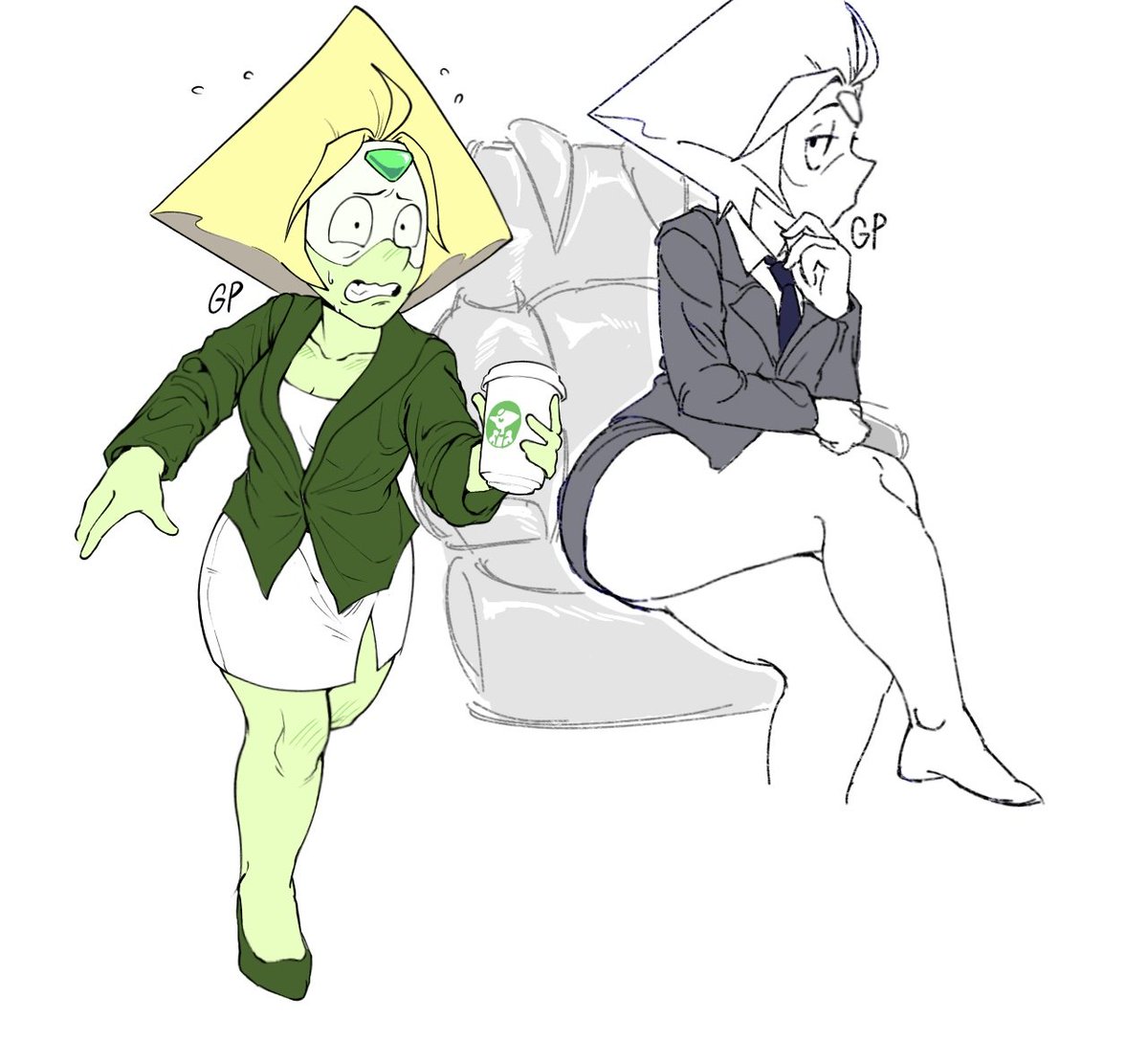 Office Gem 
#StevenUniverse #stevenuniversefanart #Peridot #doodleart