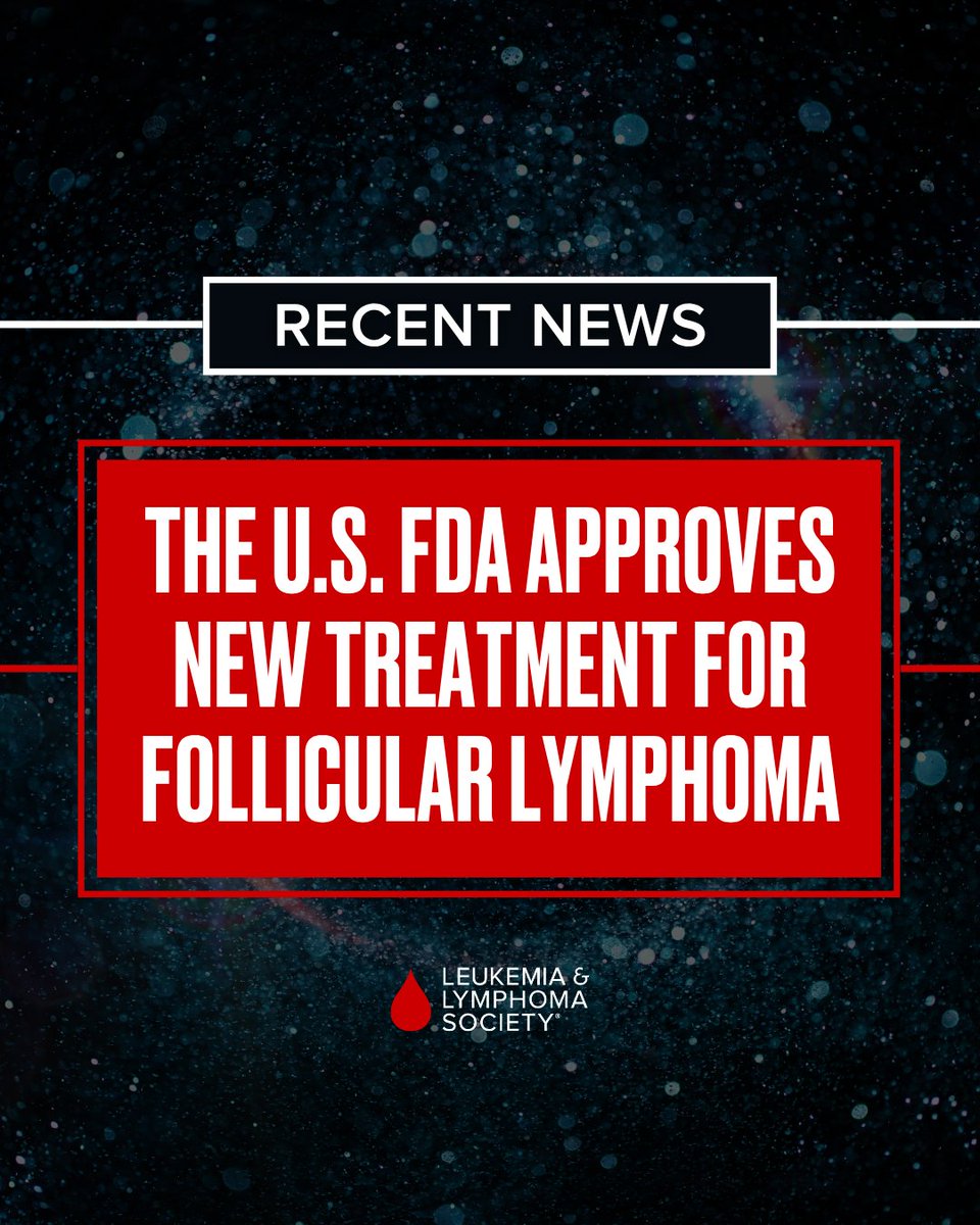 LLSusa's tweet image. A new @US_FDA approved treatment is improving progression-free survival time for people with follicular lymphoma. That's more time for everyday moments, milestones, and everything in between. ❤️ More on what this means for patients 👉 bit.ly/4kvwpe2