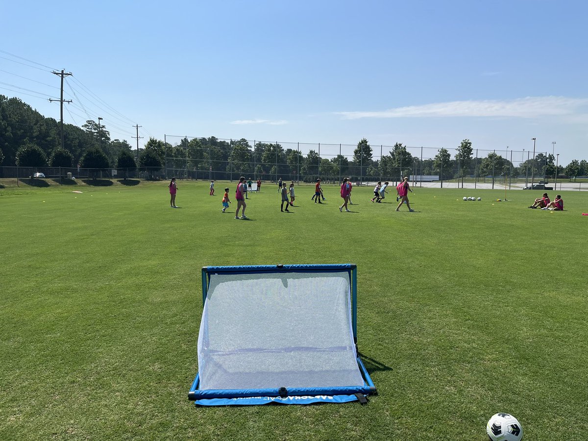 Day 2 is almost done. Lots of playing and fun!  Thanks to all the little lions, athletes, and parents who make the event possible. #turnontheac #wherearetheclouds #summercampinsc