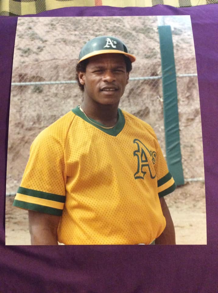 alanbarcoff's tweet image. I just added this amazing type 1 original 8x10 color photo of Rickey Henderson taken in spring training 1982 and developed into this VERY 8x10 the next day on Kodak paper. I am going to have my friend send it to PSA next week @qpeep77 @rickey939 @rosenbaumlaw @RetroCardSnaps…