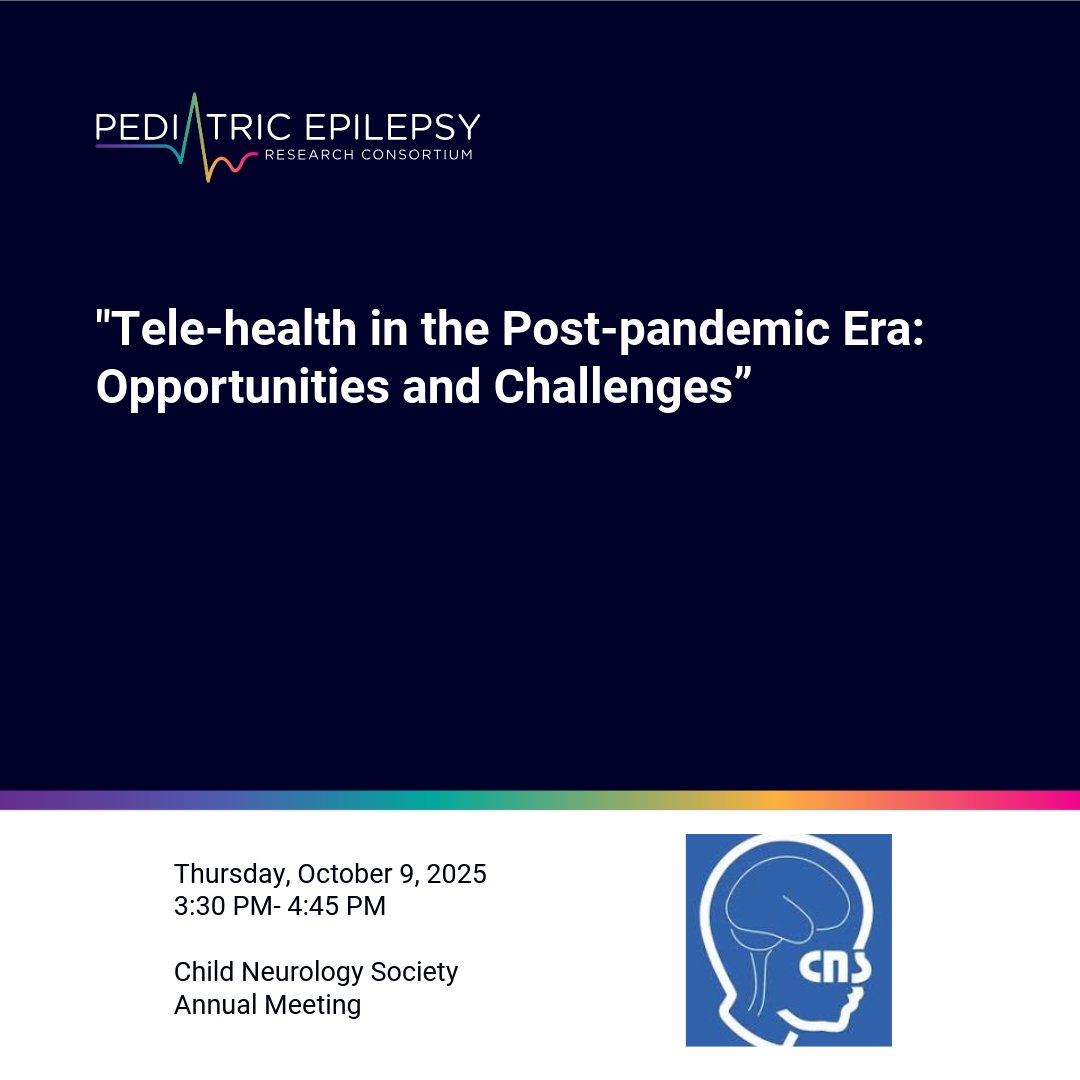 PERCepilepsy's tweet image. Gogi Kumar, MD, and Sucheta Joshi, MD, will be spearheading a session at the Child Neurology Society Annual Meeting on Telehealth!
perc-epilepsy.org/telehealth