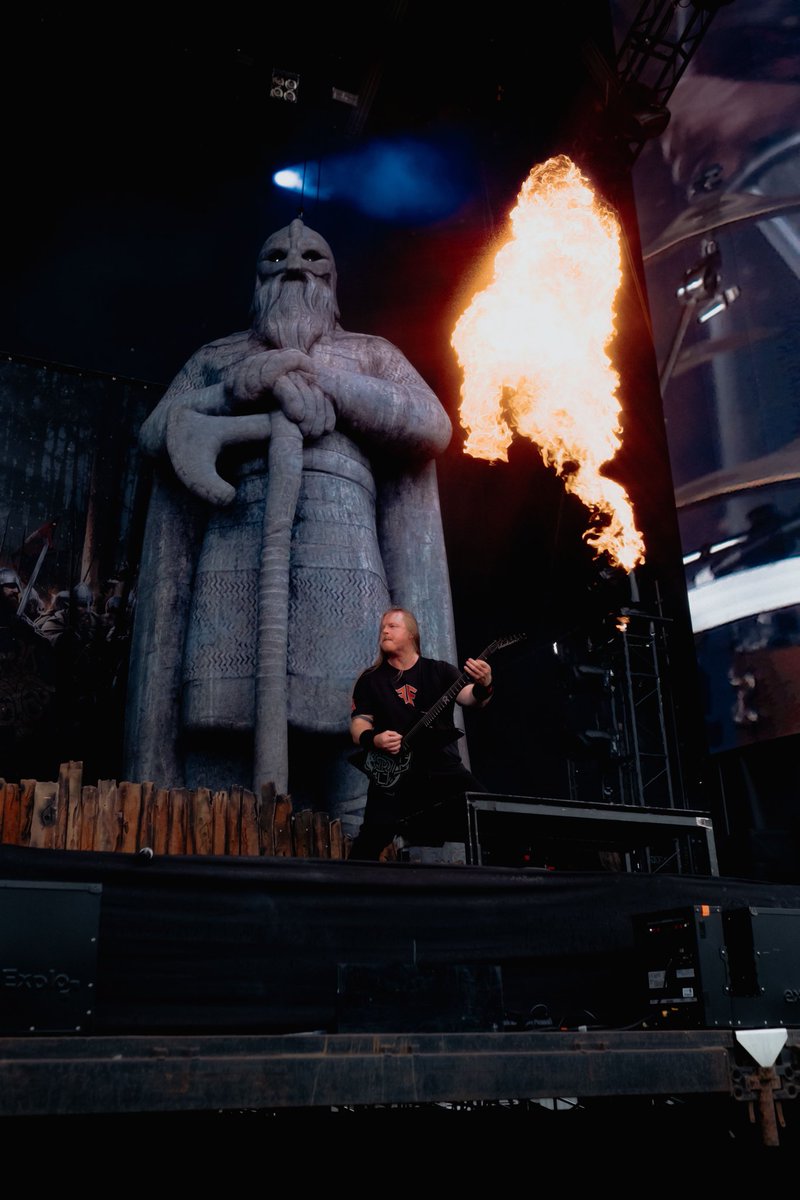 AmonAmarthBand's tweet image. Thank you London Vikings for joining us for an epic night at Finsbury Park with @Slayer. ⚔️🔥
Photos by @wheresbryce