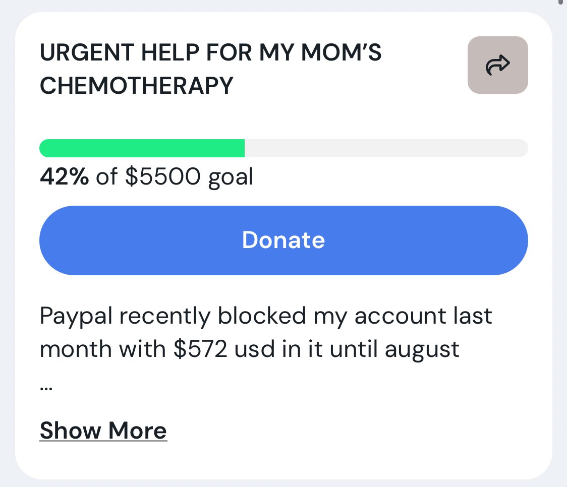 ko-fi.com/ellienoctis/go… we are almost at 50% of this! This month we still need $850 for her third chemotherapy session next month!!! Pls we beg anyone help with this situation! We are not able to pay this and medical bills but she needs to survive this!