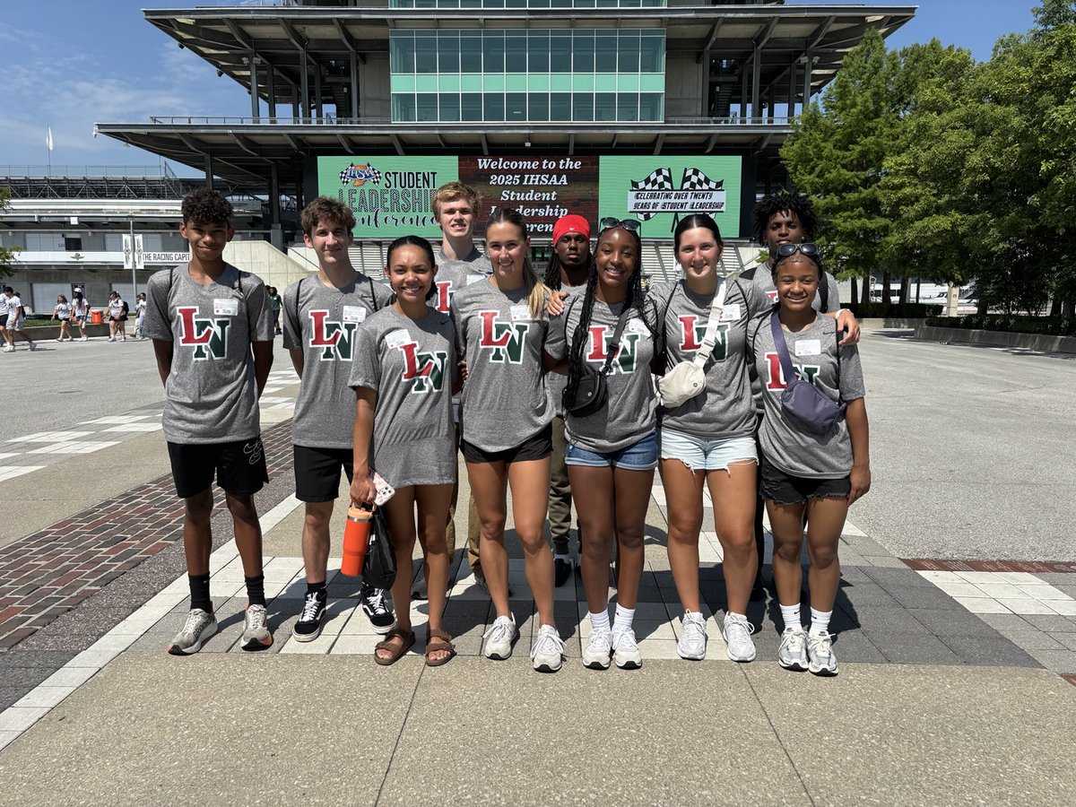 LN is proud to have ten student-athletes attending the IHSAA Student Leadership Conference today at IMS. Great group of young people representing our community! @lnhswildcats ⁦<a href="/ltgoodnews/">LT Schools</a>⁩ ⁦<a href="/LNXC/">LNXC</a>⁩ ⁦<a href="/LNGB_Coach/">Coach Stephen Thomas</a>⁩ ⁦⁦<a href="/LawrenceSwimIN/">Lawrence Swim Team</a>⁩ ⁦<a href="/LawrenceSupt/">Dr. Shawn A. Smith</a>⁩