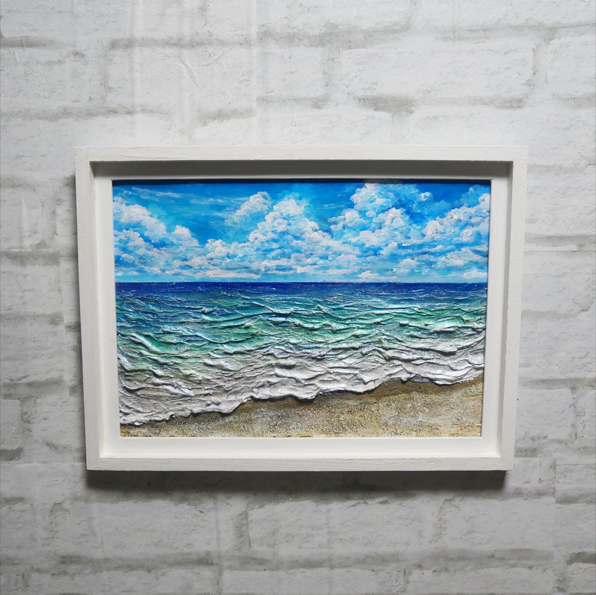 You-co【絵画】H. Gallet 油彩 海の風景 60cm×70cm You-co様専用【絵画】H. Gallet 油彩 海の風景 60cm×70cm