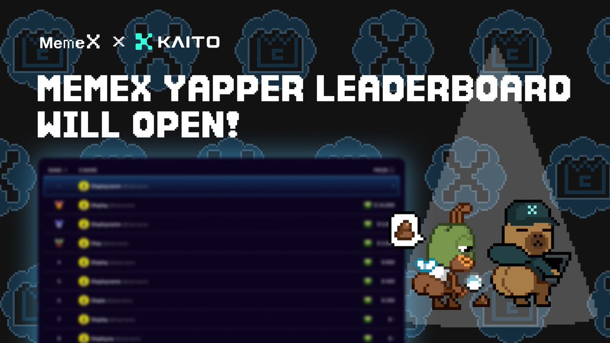 MemeX今天修改嘴撸活动规则：是福还是祸？
这里：x.com/MemeX_MRC20/st…

🎉 MemeX × Kaito Yapper 排行榜即将开放！
简单来说就是引入了一个额外的指标，它不仅反映您在 X 上的活跃程度，还反映您在 MemeX 内部的活跃程度和投入程度

也就是需要在MemeX内部活跃🤔