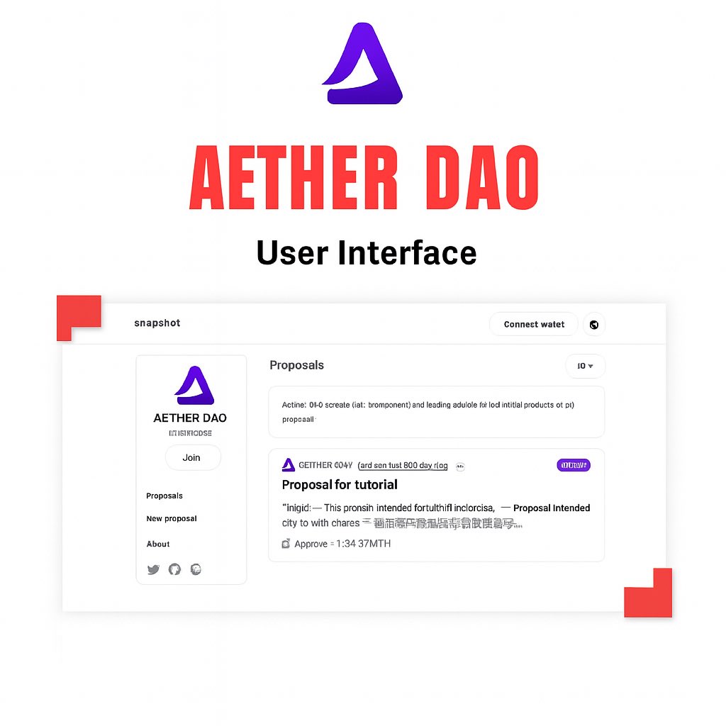 Aetherminderc's tweet image. 📢 Aether DAO Update: User Interface Coming Soon!

Hey Aethermind community! 🔮
We’re excited to share that the User Interface for Aether DAO is currently being finalized. It’s designed to deliver a smooth, elegant, and truly decentralized governance experience.

So for those…