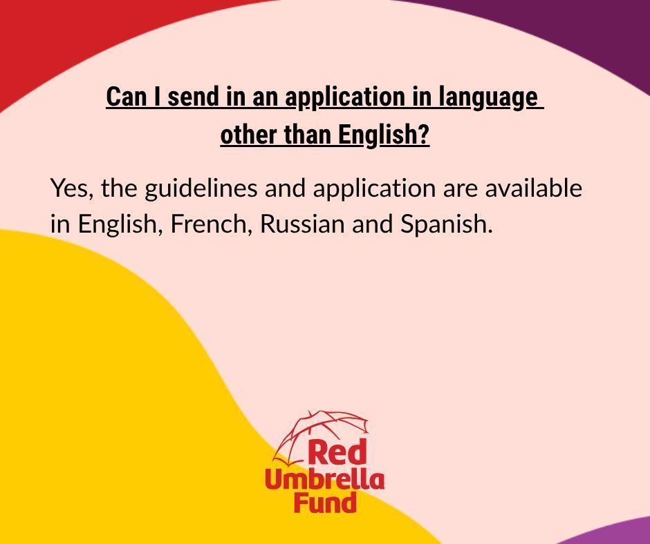 redumbrellafund's tweet image. Our 2025 Call for Grant Applications is Now OPEN!
Accepting applications from 13 June to 27 July 2025.
The guidelines and application form are available in English, French, Russian and Spanish.