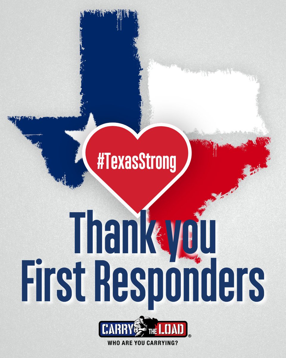 CarryTheLoad's tweet image. Our hearts go out to every family &amp;amp; community impacted by the central Texas floods. We&apos;re sending a thank you to the #FirstResponders that continue to work to rescue &amp;amp; recover neighbors, deliver supplies &amp;amp; comfort those in need. Together we will #CarryTheLoad of those we&apos;ve lost.