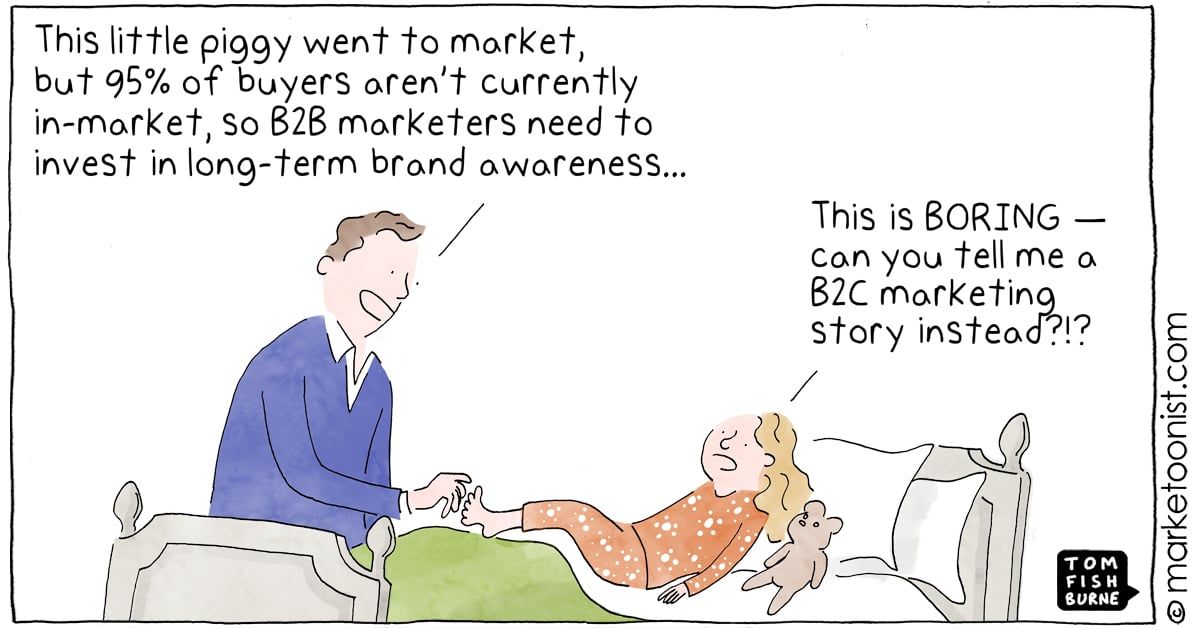 Funny, but painful too:  B2B Marketing and the 95:5 Rule cartoon 

@Marketoonist in this metaphor, who does the father and daughter represent?  

&gt;&gt;&gt; buff.ly/MWLrrO5