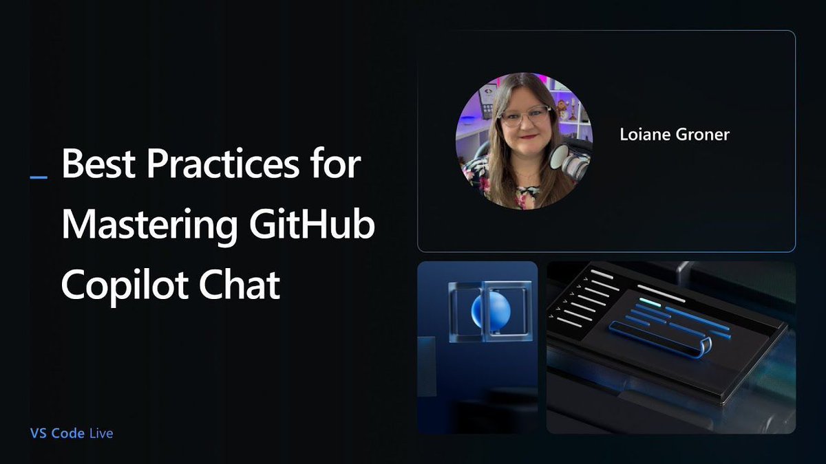 Visual Studio Code (@code) on Twitter photo 🔴 We’re live in 10 minutes! Ready to transform your workflow with GitHub Copilot Chat? Join <a href="/loiane/">Loiane Groner</a> as she dives into Ask, Edit, and Agent modes in #VSCode. Jump into the chat and bring your questions!
▶️ youtube.com/watch?v=bqqZ35… 🔴 We’re live in 10 minutes! Ready to transform your workflow with GitHub Copilot Chat? Join <a href="/loiane/">Loiane Groner</a> as she dives into Ask, Edit, and Agent modes in #VSCode. Jump into the chat and bring your questions!
▶️ youtube.com/watch?v=bqqZ35…