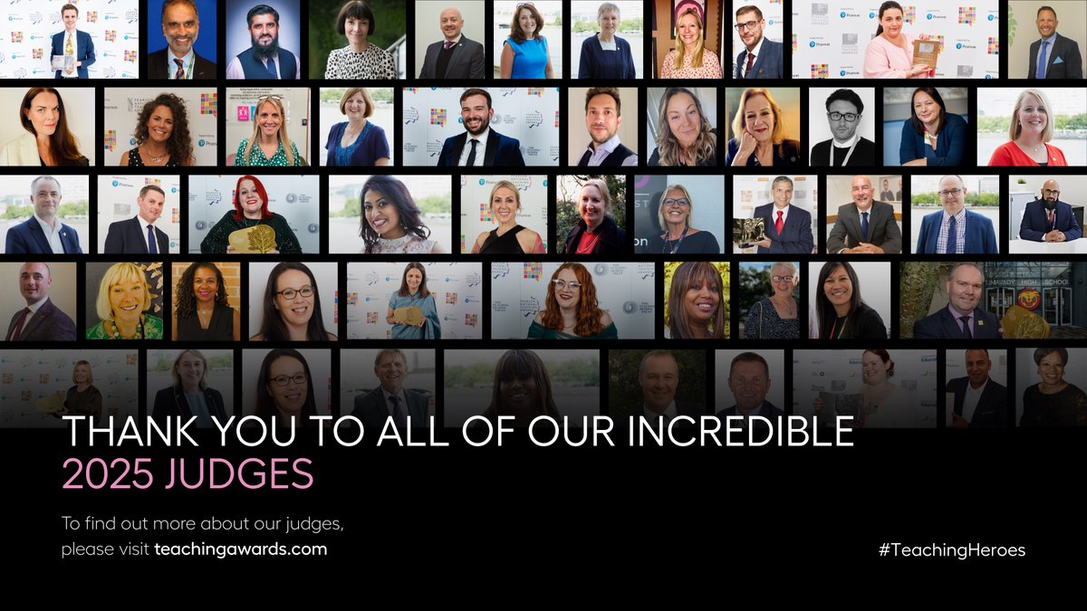 We’re having a wonderful time at the Silver Winners’ Tea, celebrating with this year’s winners and the incredible judges who joined us today.

Find out more about our judges and the judging process teachingawards.com/uk-ceremony/20…