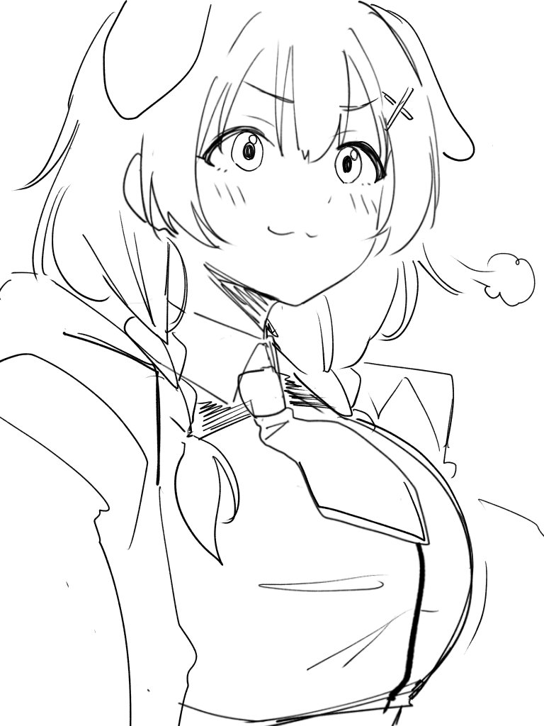 やはり乳がでかく感じるなあという落書き 