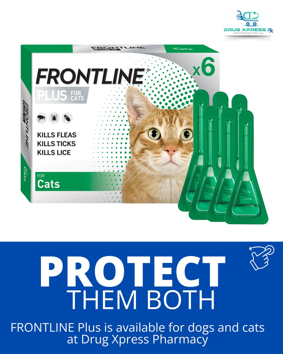 DrugXpressja's tweet image. FRONTLINE Plus is now available for dogs and cats at Drug Xpress Pharmacy!
Stop by and keep your pet happy, healthy, and itch-free.
 #FrontlinePlus #PetCareJamaica #FleaAndTickProtection #HealthyPets #JamaicaPets #VetCareEssentials #ProtectYourPet #PetWellness #CatCare #DogCare