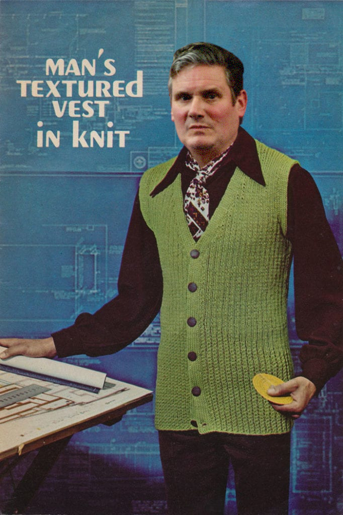My uncle Keith modelling for Knit &amp; Stitch magazine (1977) before the Islamic revolution.