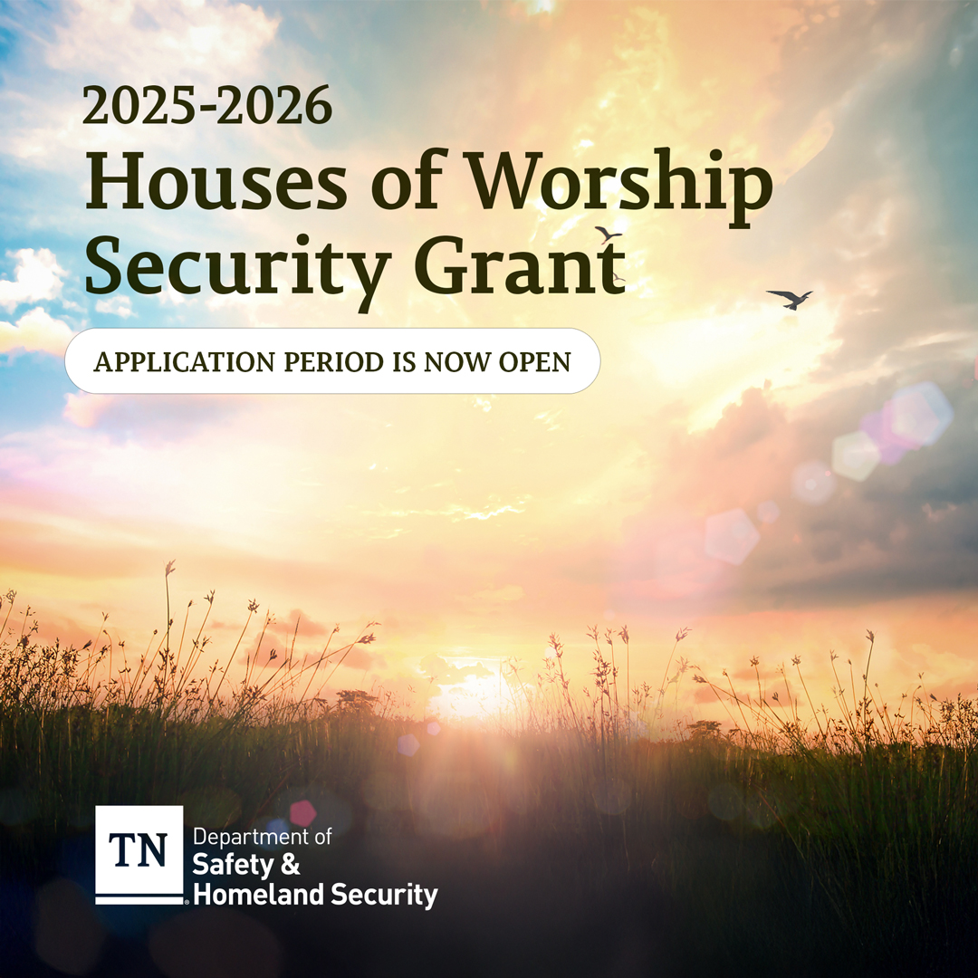 TNDeptofSafety's tweet image. The 25-26 Houses of Worship Security Grant application period is now open. This grant funds contract security personnel for eligible 501(c)(3) organizations which serve as houses of worship including churches, synagogues, temples & mosques.
Learn more: tn.gov/safety/news/20….