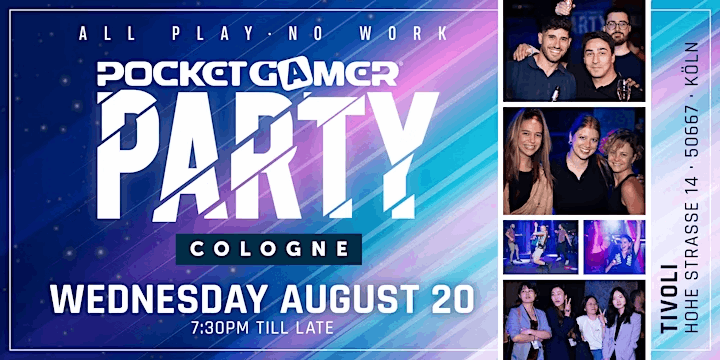 eventsforgamers's tweet image. Pocket Gamer Party Cologne coming up this August 20, 2025 🎉!
Details here ➡️: pocketgamer.biz/events/pocket-… @PGConnects #PGConnects #PocketGamer #GameDev #Cologne